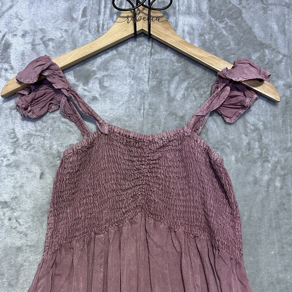 Raviya Off The Shoulder Maxi Dress Womens Size S Pink Mauve Mineral Wash Smocked - Picture 2 of 9